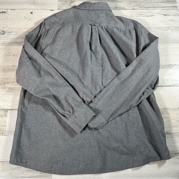 Eddie Bauer Men’s Long Sleeve Gray Cotton Flannel Button Shirt Size 2XL XXL - Picture 3 of 7